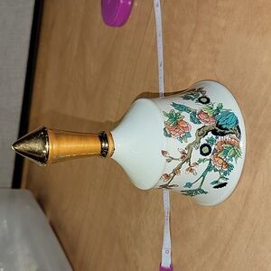 Floral Bell Gold top hand painted 3.5"x 5.5" tall